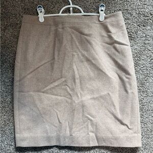 J. Crew Classic Beige Wool Pencil Skirt